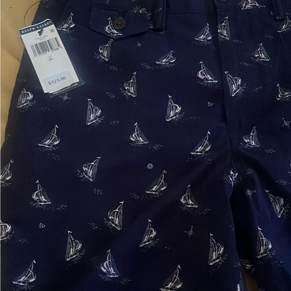 Polo by Ralph Lauren Navy Sailboat Print Shorts